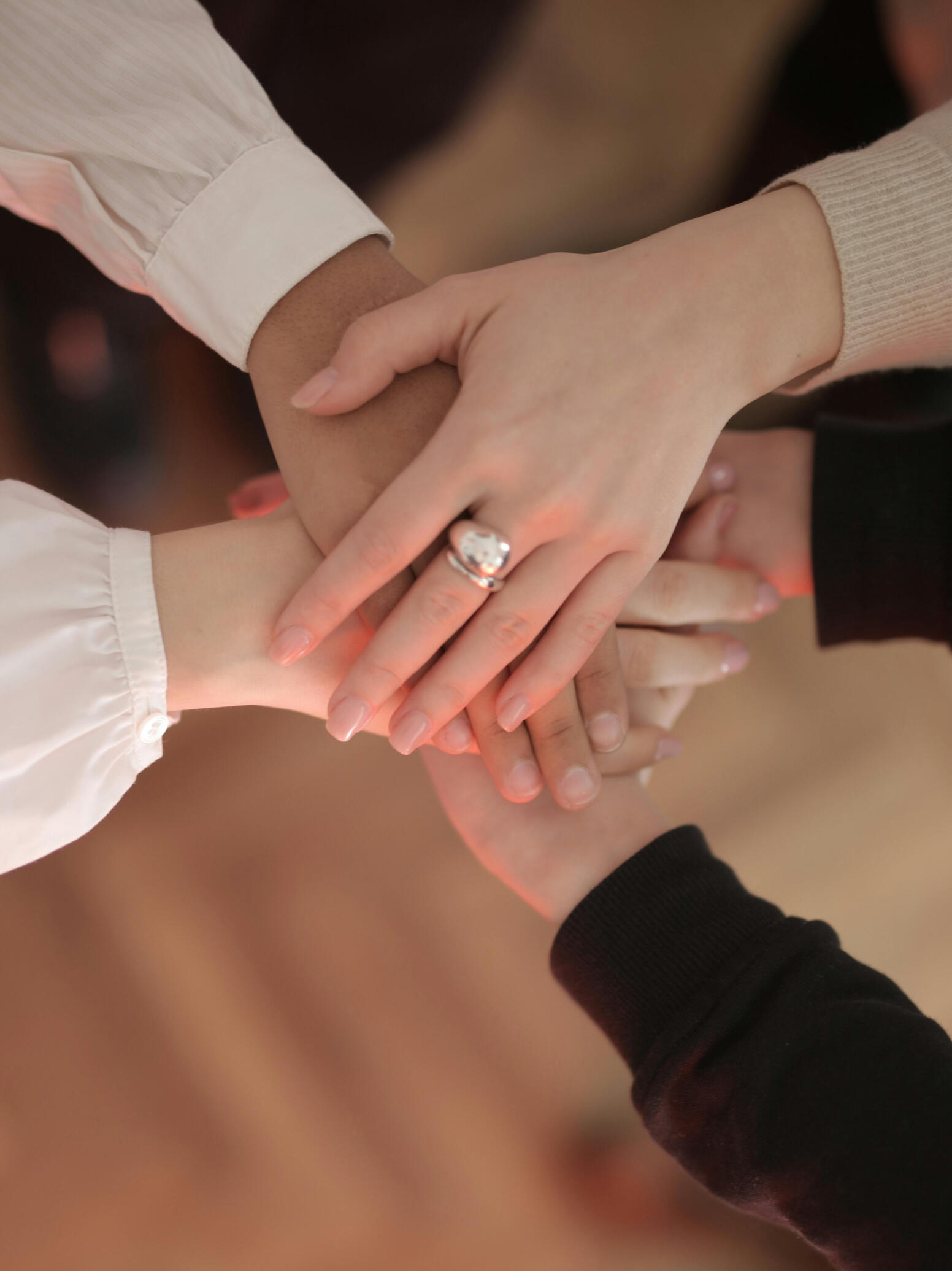 husband and wife holding hands